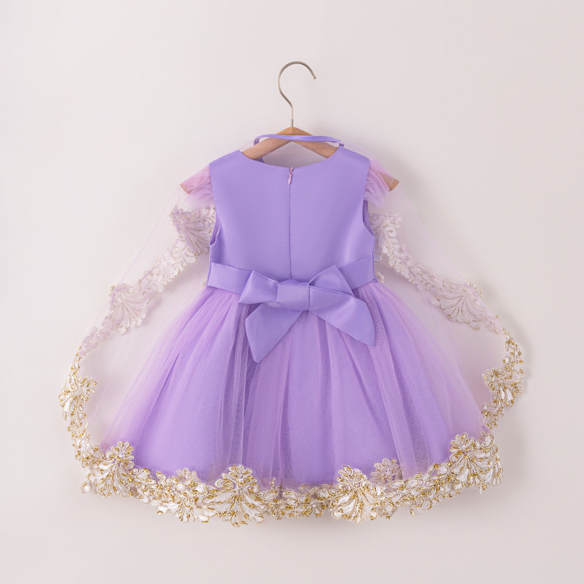 Cape Flower Girl Wedding Dress Children’s Evening Gown