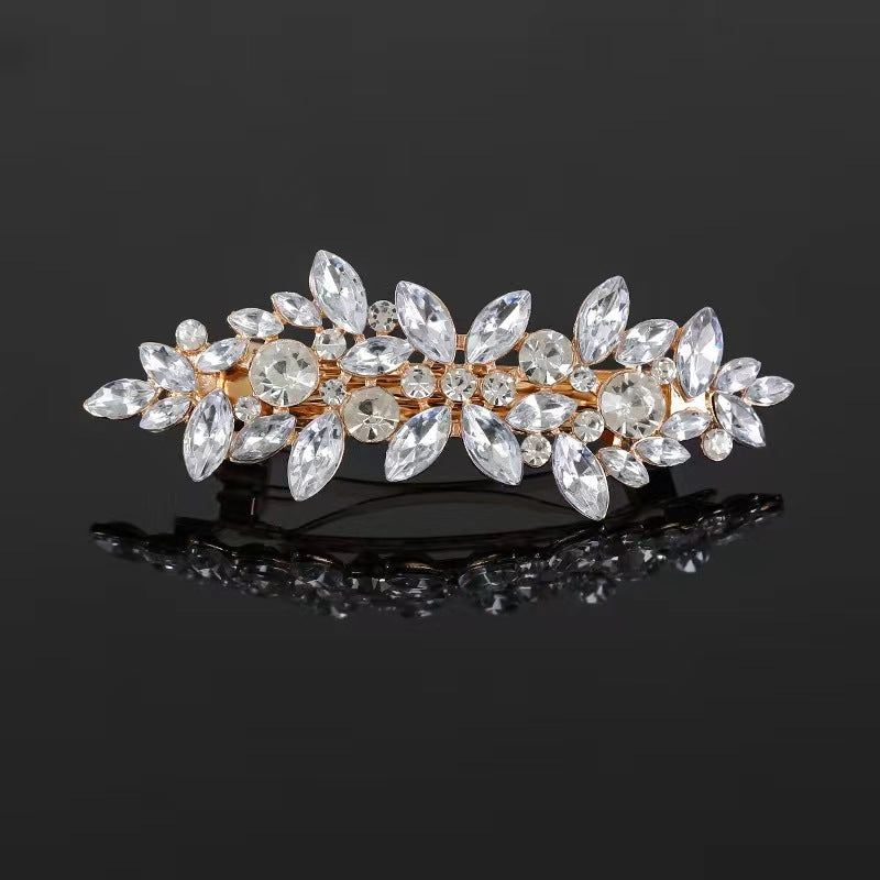 Bridal Crystal Hair Comb with Pearl and Rhinestones