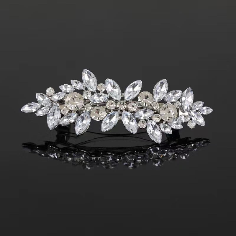 Bridal Crystal Hair Comb with Pearl and Rhinestones