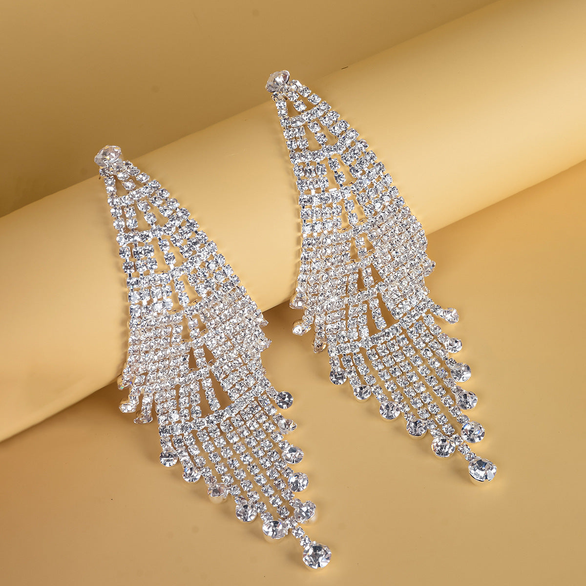 Creative Long Rhinestone Earrings