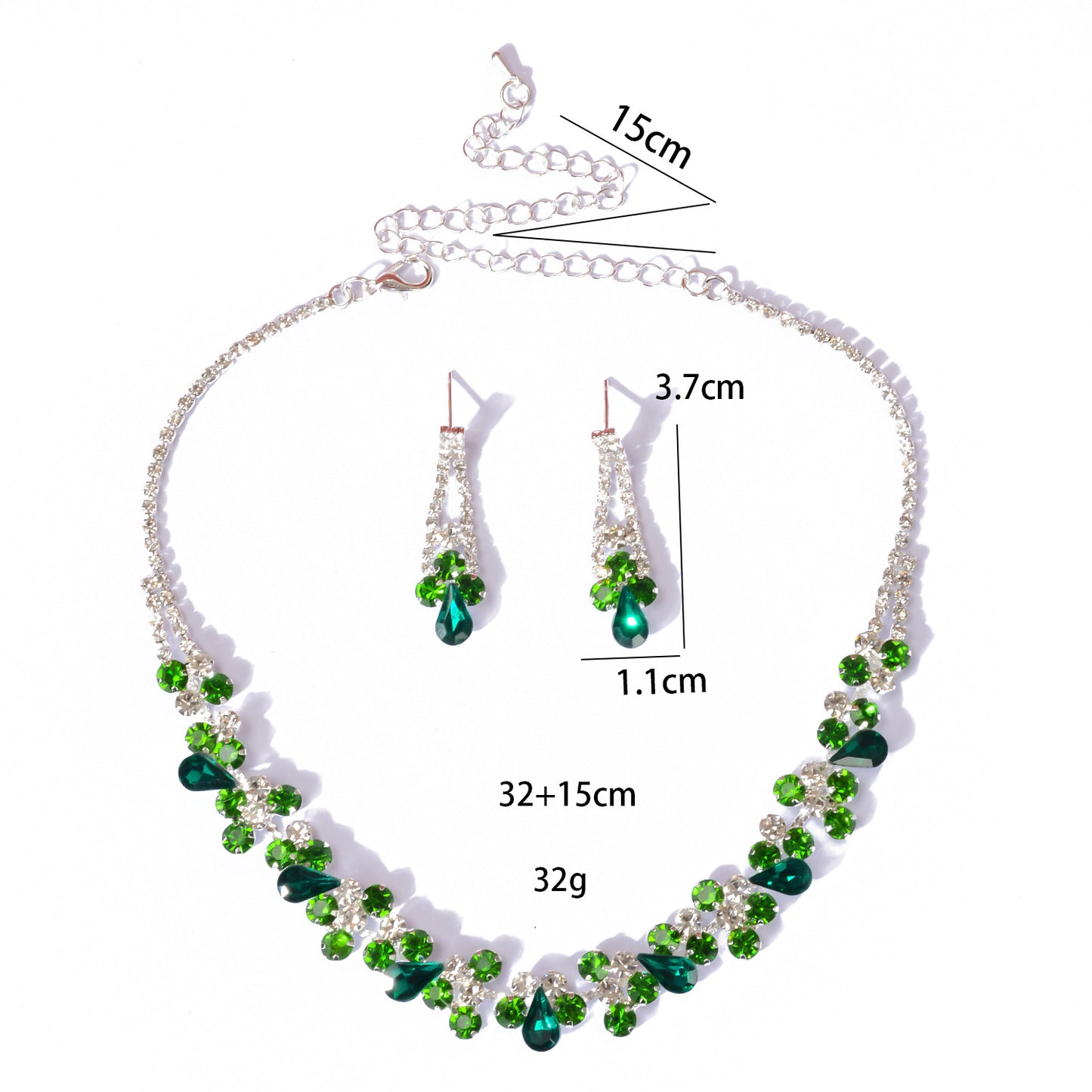 Crystal Necklace Two-Piece Set