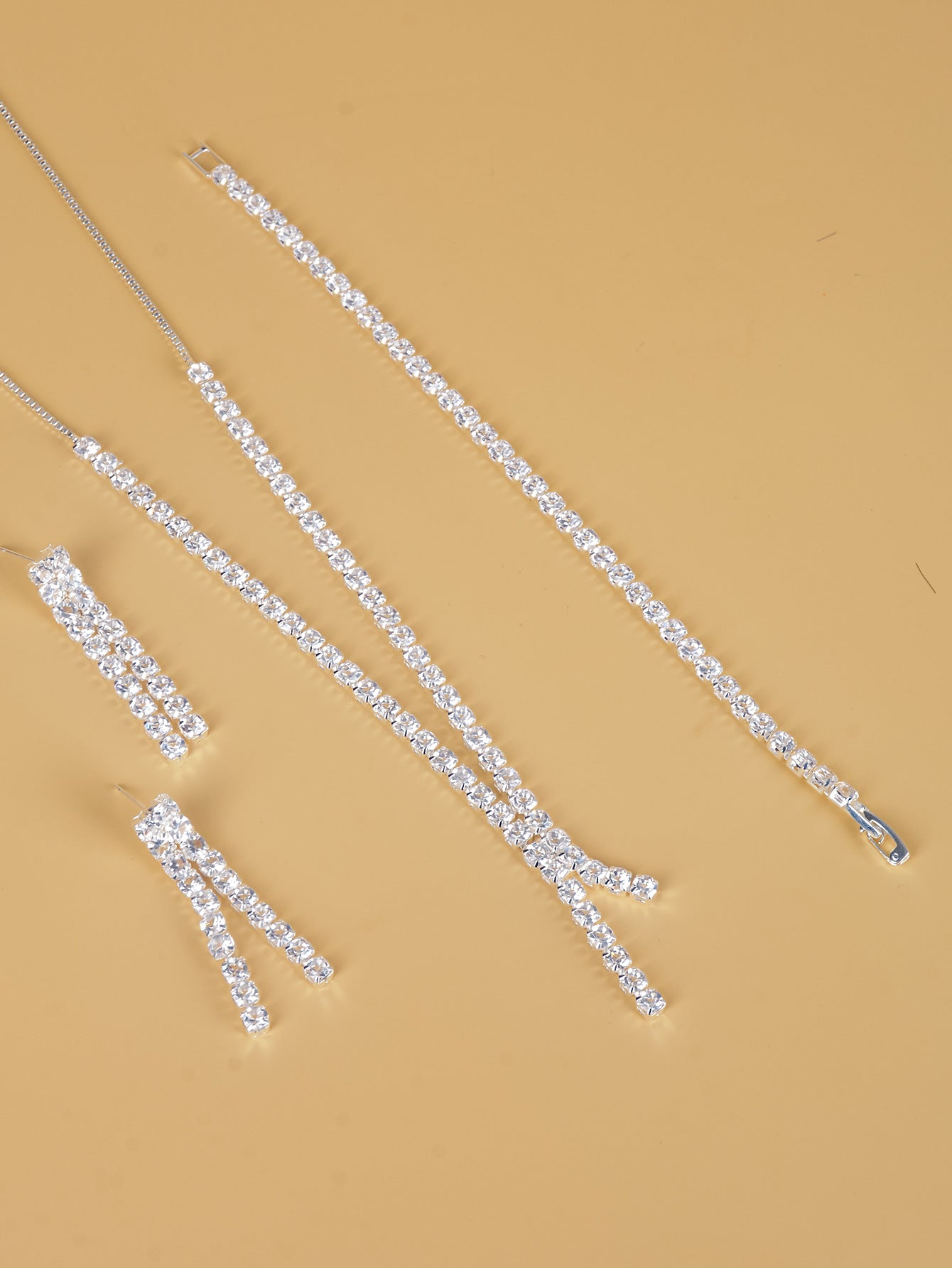 Rhinestone Bridal Jewelry Three-Piece Set