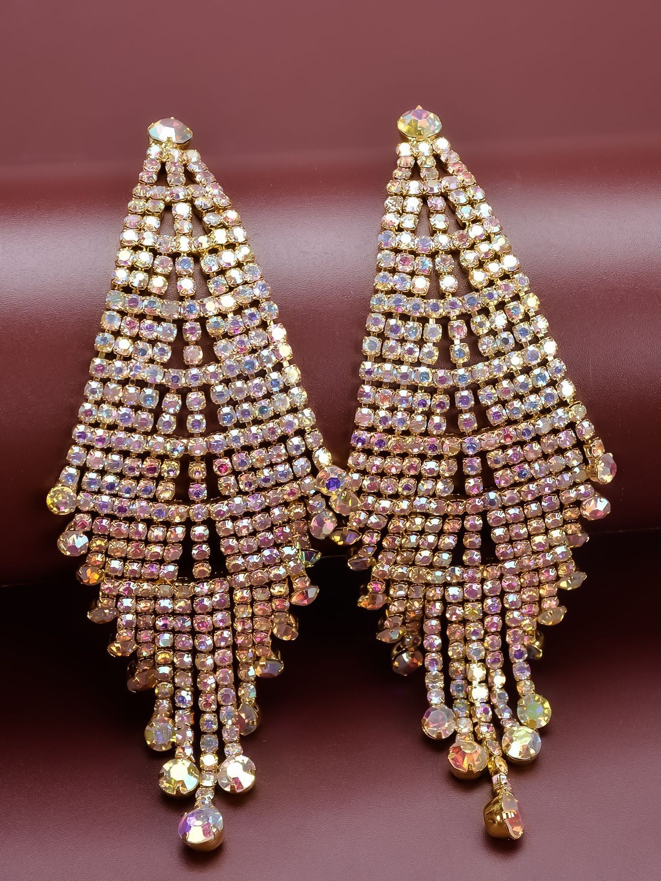 Creative Long Rhinestone Earrings