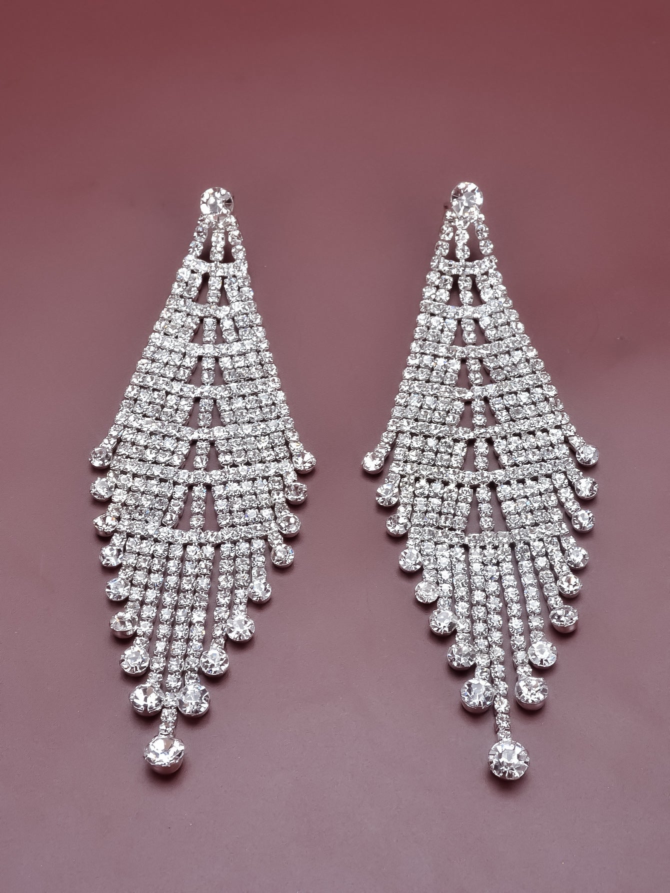 Creative Long Rhinestone Earrings