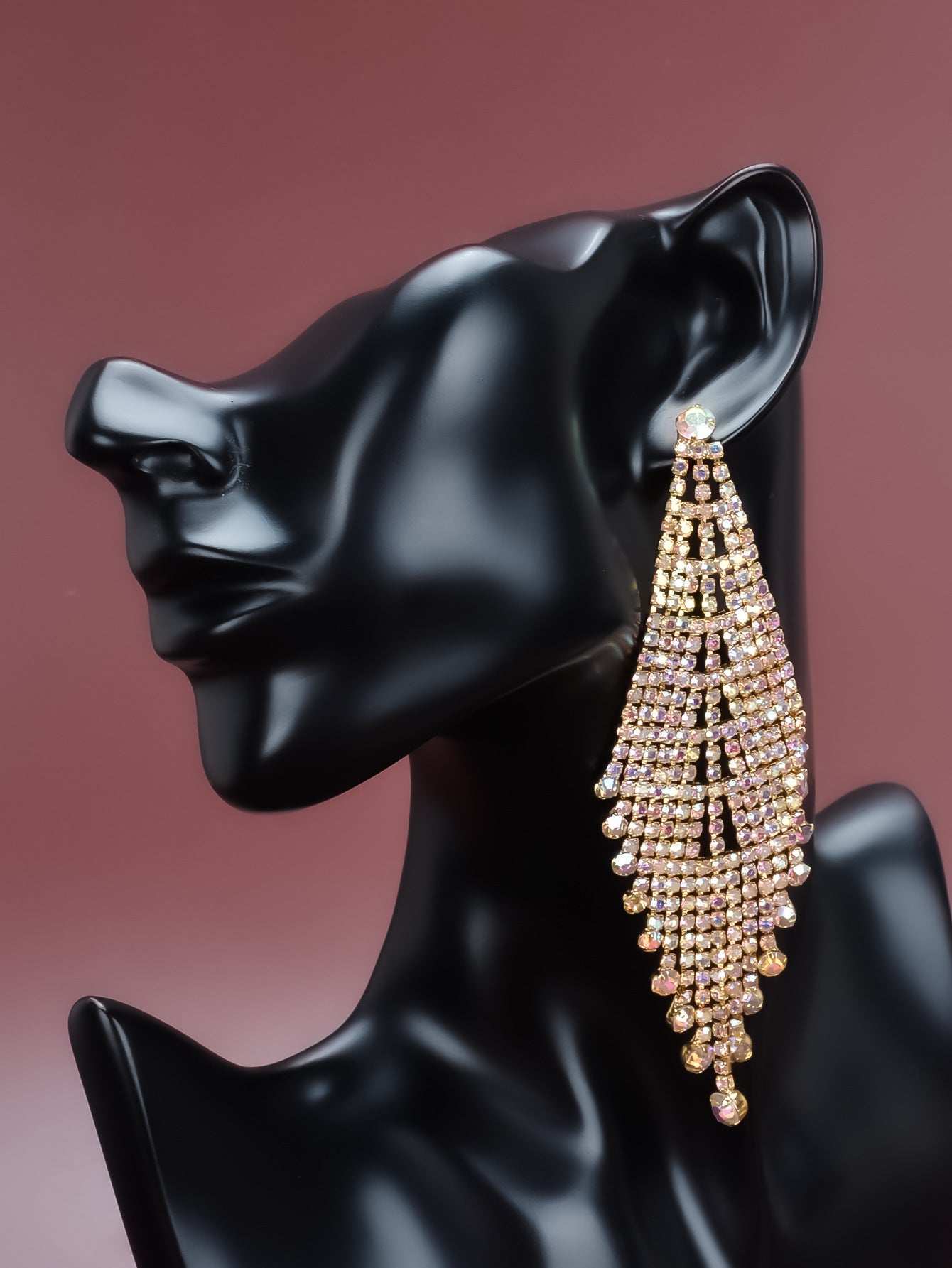 Creative Long Rhinestone Earrings