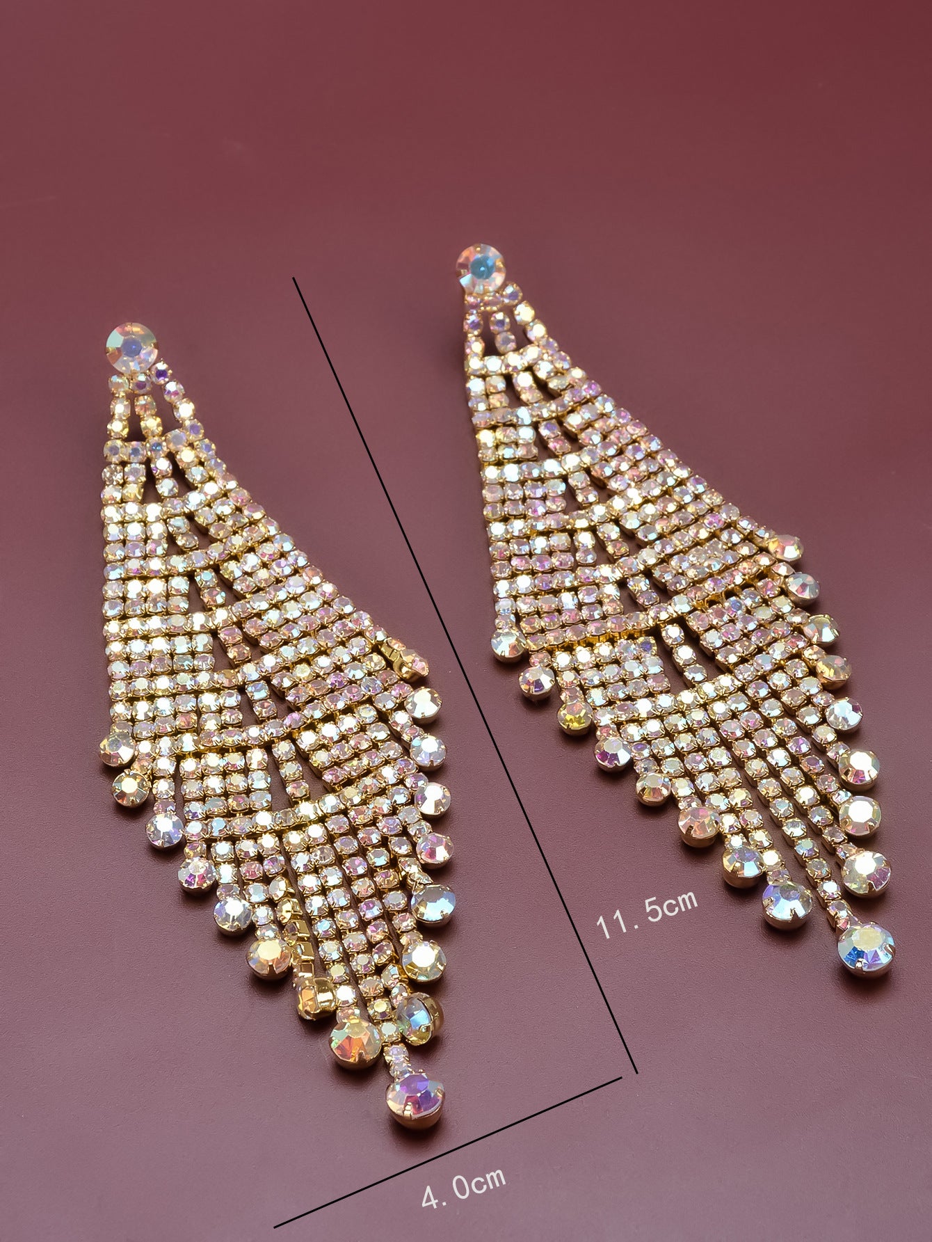 Creative Long Rhinestone Earrings