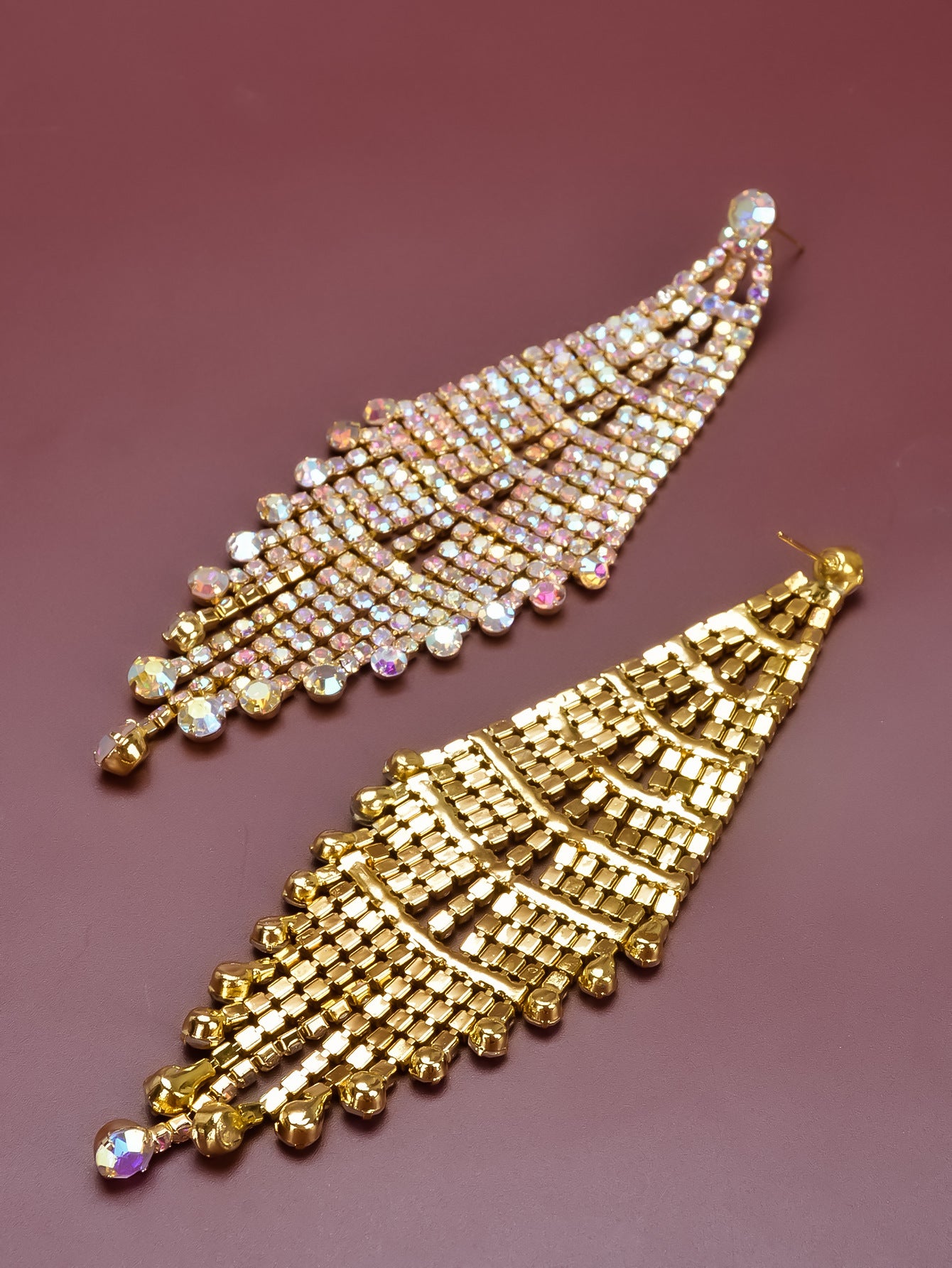 Creative Long Rhinestone Earrings