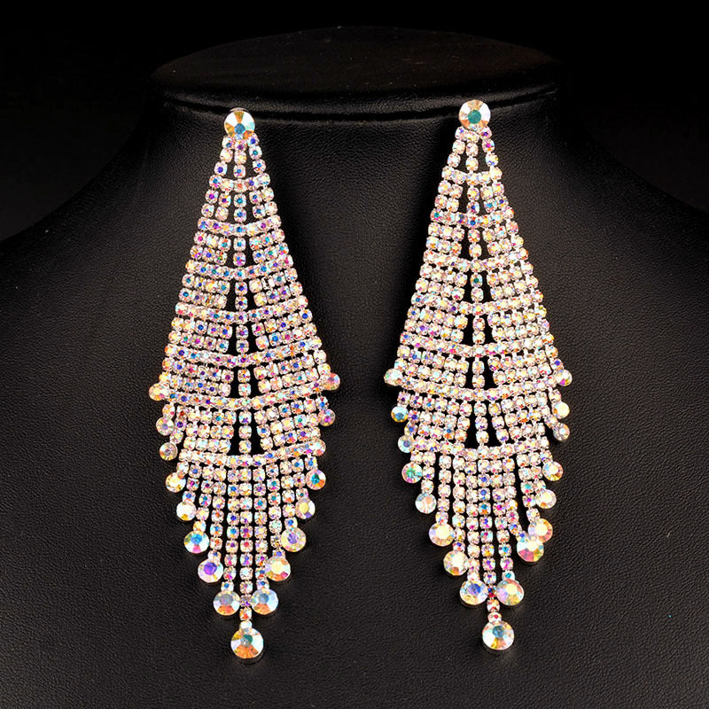 Creative Long Rhinestone Earrings