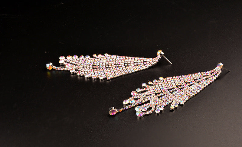 Creative Long Rhinestone Earrings