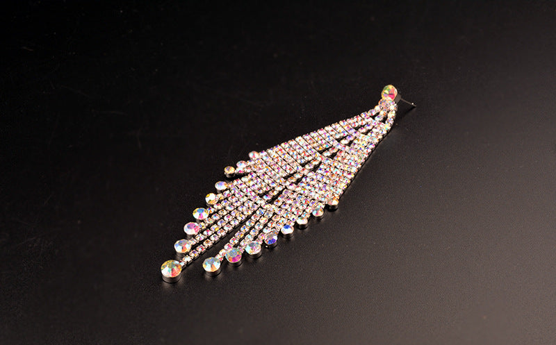 Creative Long Rhinestone Earrings