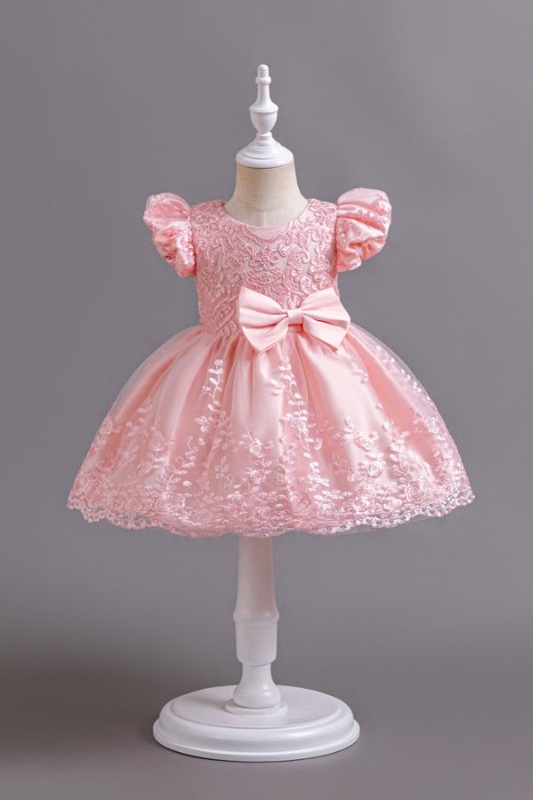 Lace Pompom Mesh Princess Dress