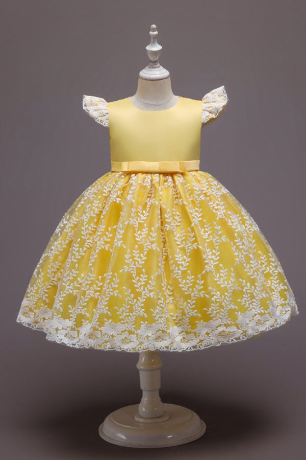 Princess Pompom Skirt Dress