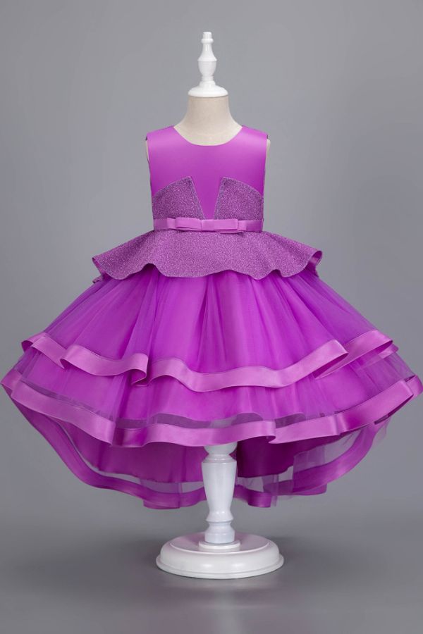 Children's Formal Gown with Train Princess Dress