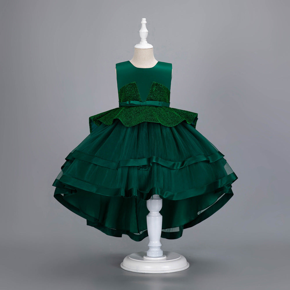 Children's Formal Gown with Train Princess Dress